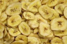 Produção de banana desidratada