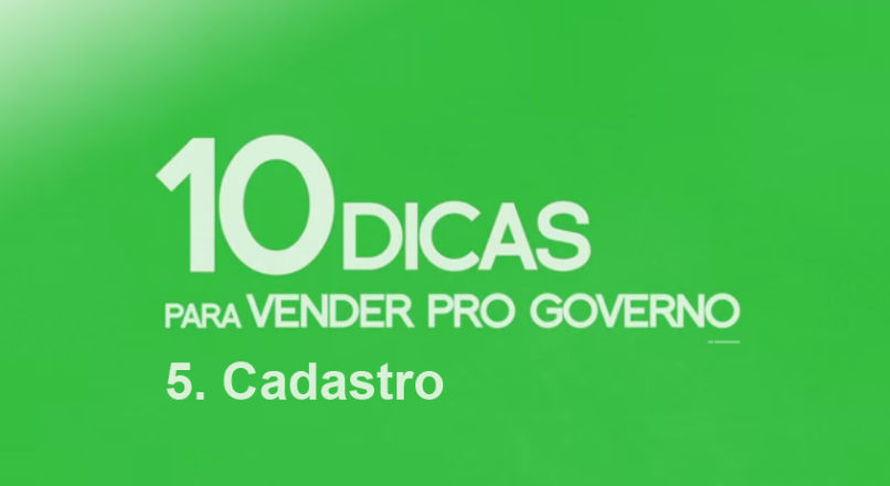 Como vender para o governo – Cadastro