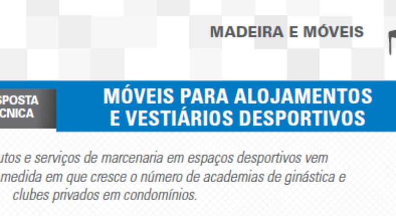 Boletim- Móveis para alojamentos e vestiários desportivos