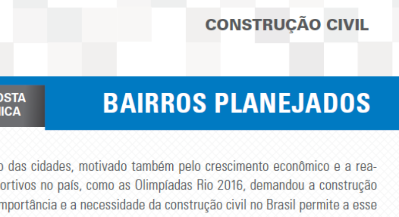 Boletim- Bairros Planejados