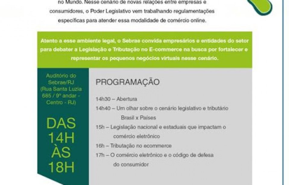 Participe do 1º Encontro de Legislação e Tributação no Ecommerce – Rio de Janeiro