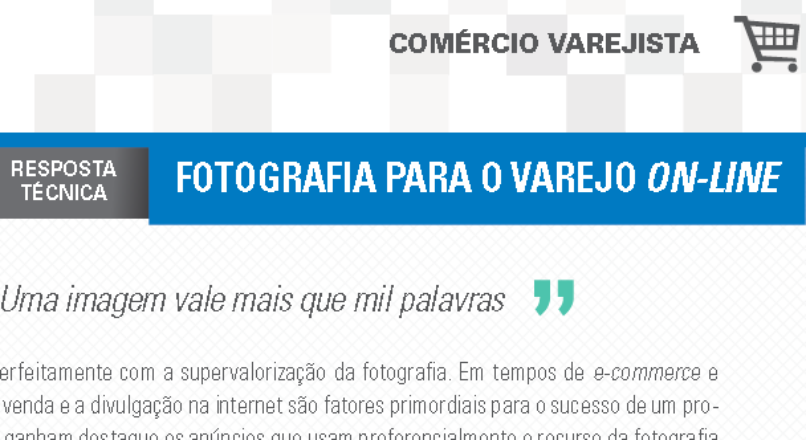 Boletim- Fotografia para o varejo on-line