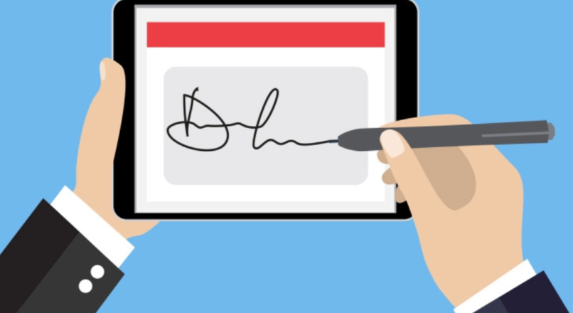Como funciona uma assinatura digital para um contrato?