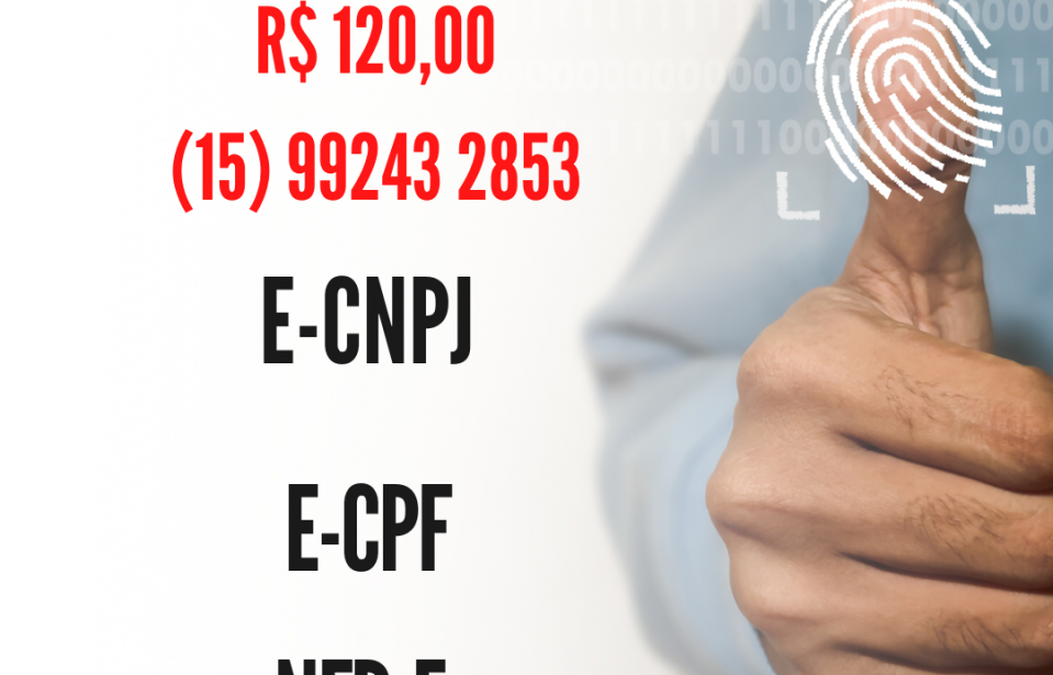 Certificado Digital para CNPJ, MEI e PRODUTOR RURAL POR R$ 120,00