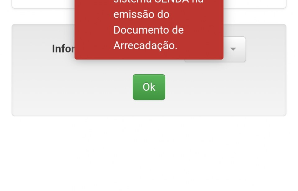 Erro 23020 ao gerar Das